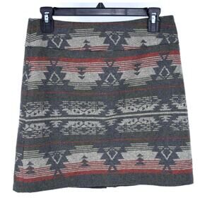 DALIA COLLECTION Size 2 Modern Fit Southwestern Aztec Print Mini Skirt